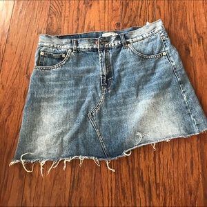 Pull and Bear short, high waisted denim skirt